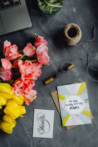 Kaboompics - Mother`s Day card with colorful tulip flowers