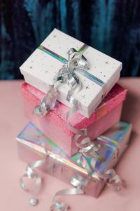 Kaboompics - Close Up Stacked Christmas Gift Boxes