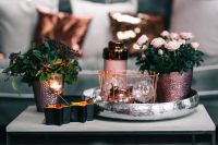 Kaboompics - Side table with pink decorations