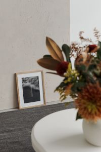 Kaboompics - Framed picture leaning against a textured wall