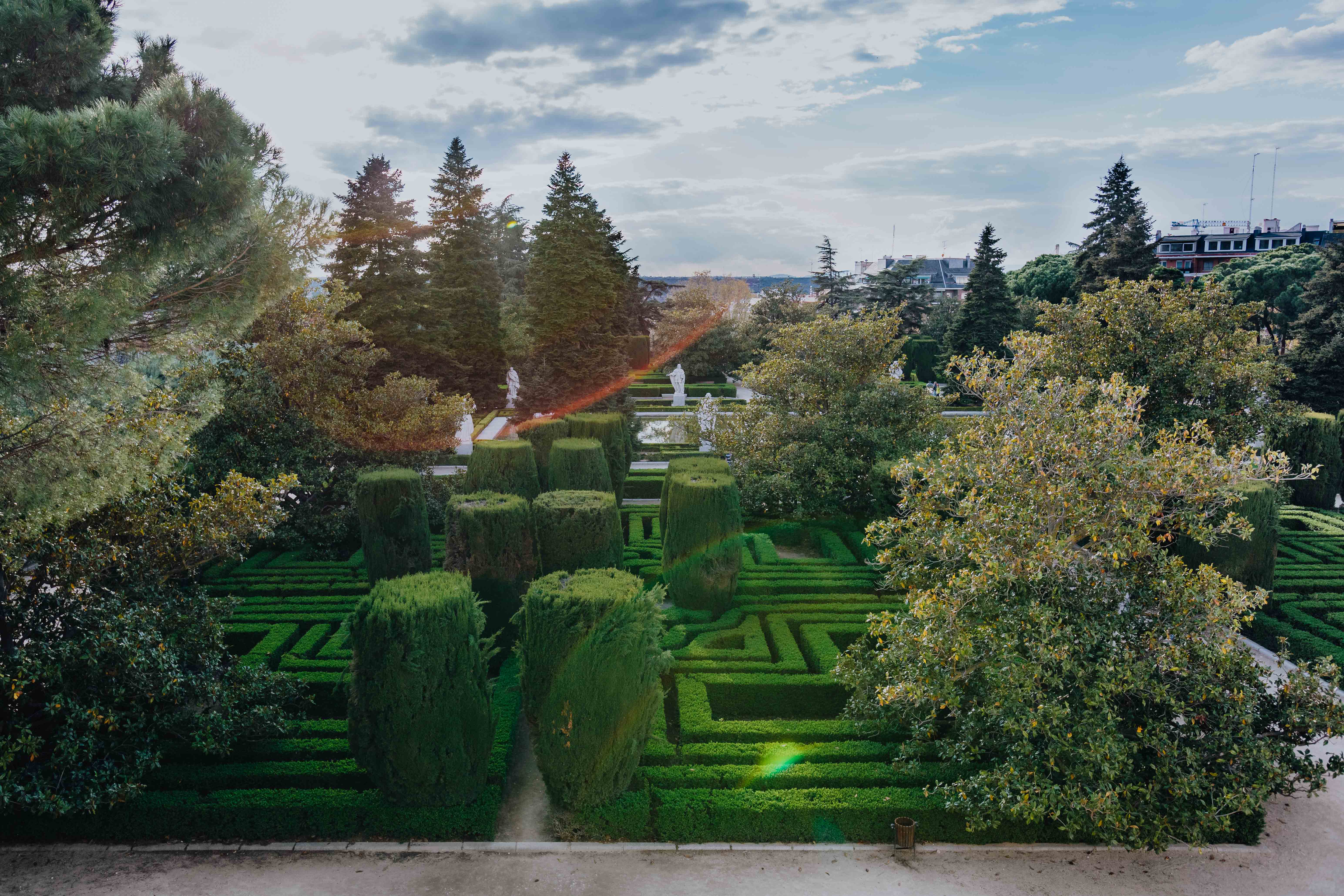 Sabatini garden in Madrid, Spain