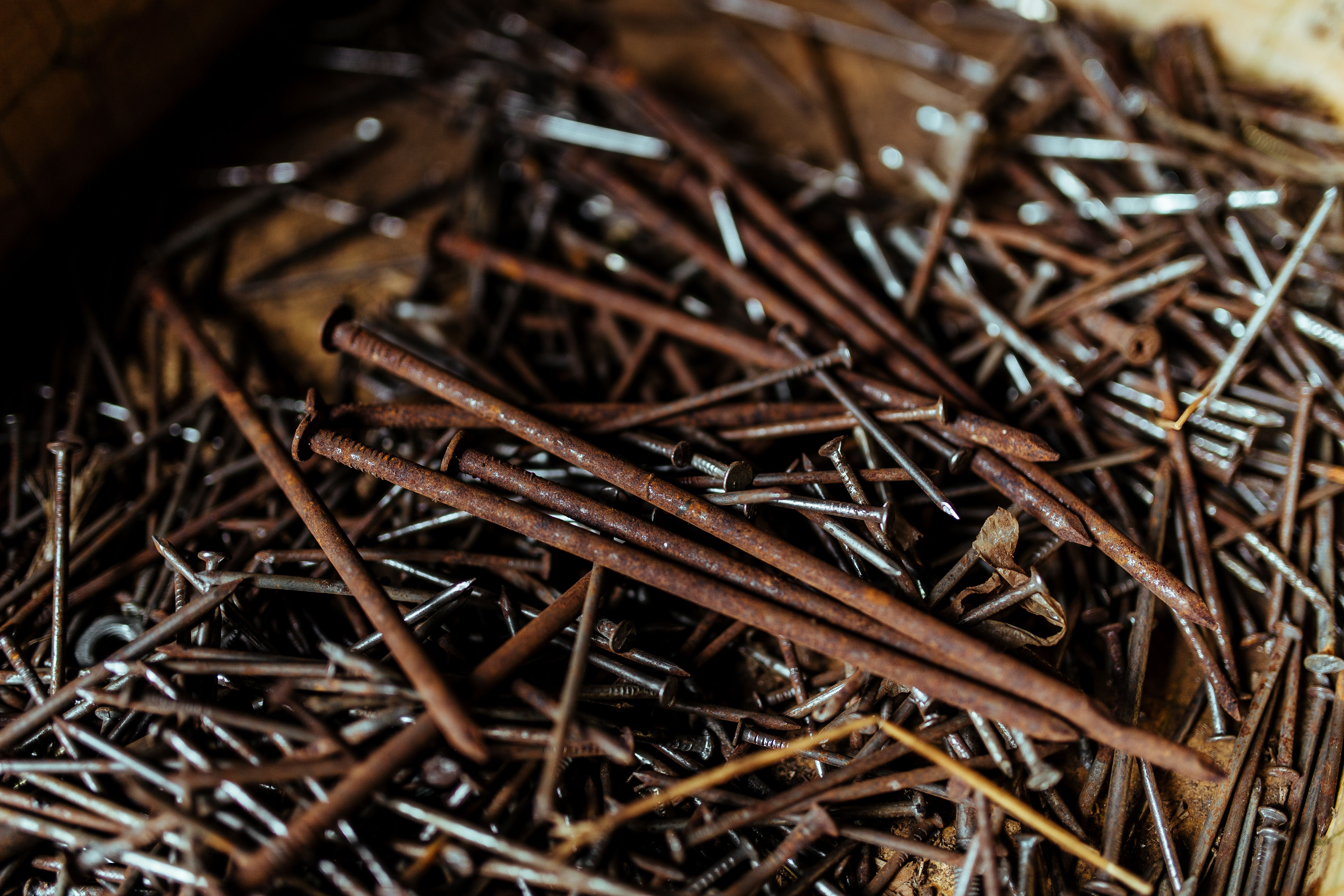 Pile of old nails