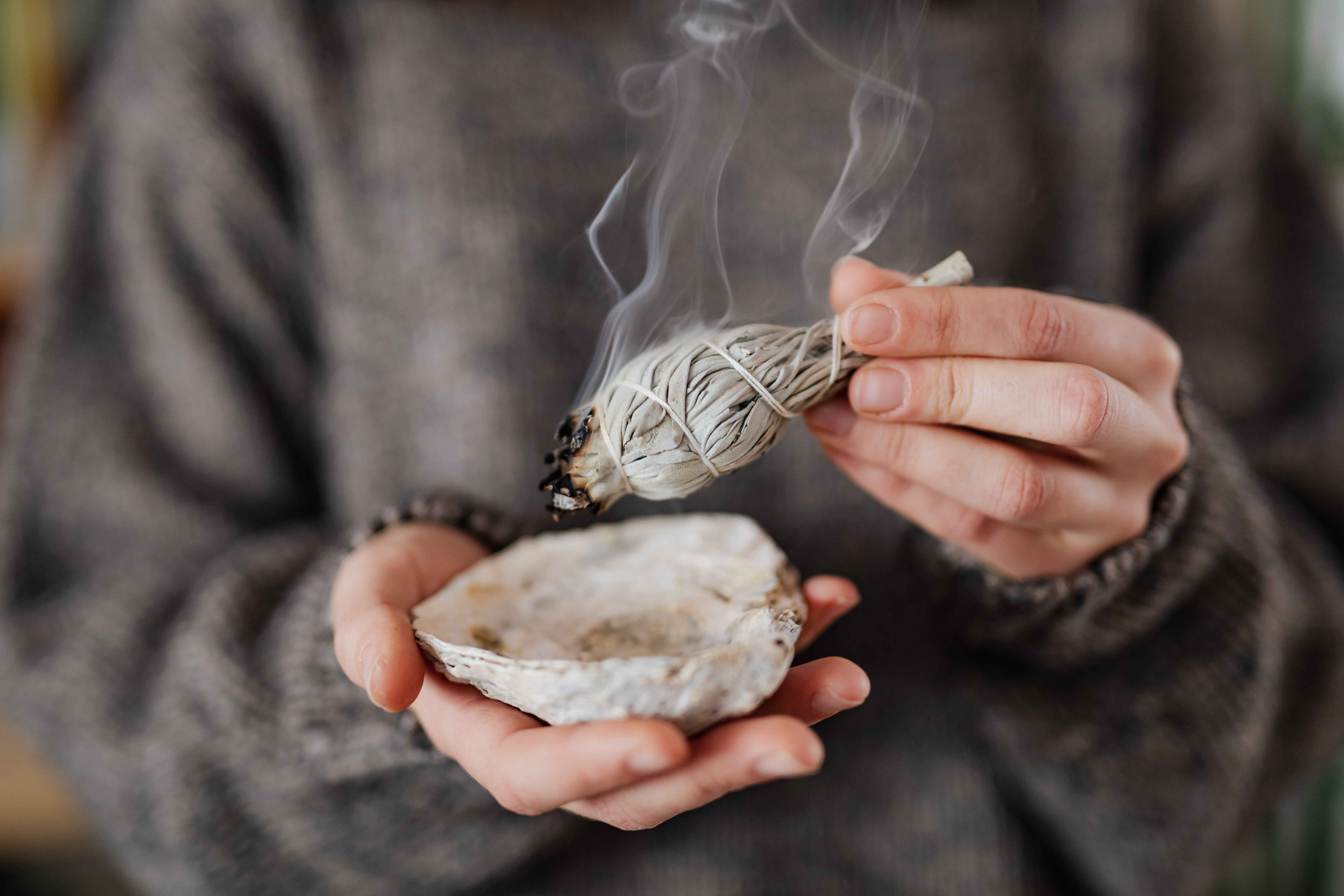 Clearing Energy In Home Using Sage - Smudge Stick - Healing