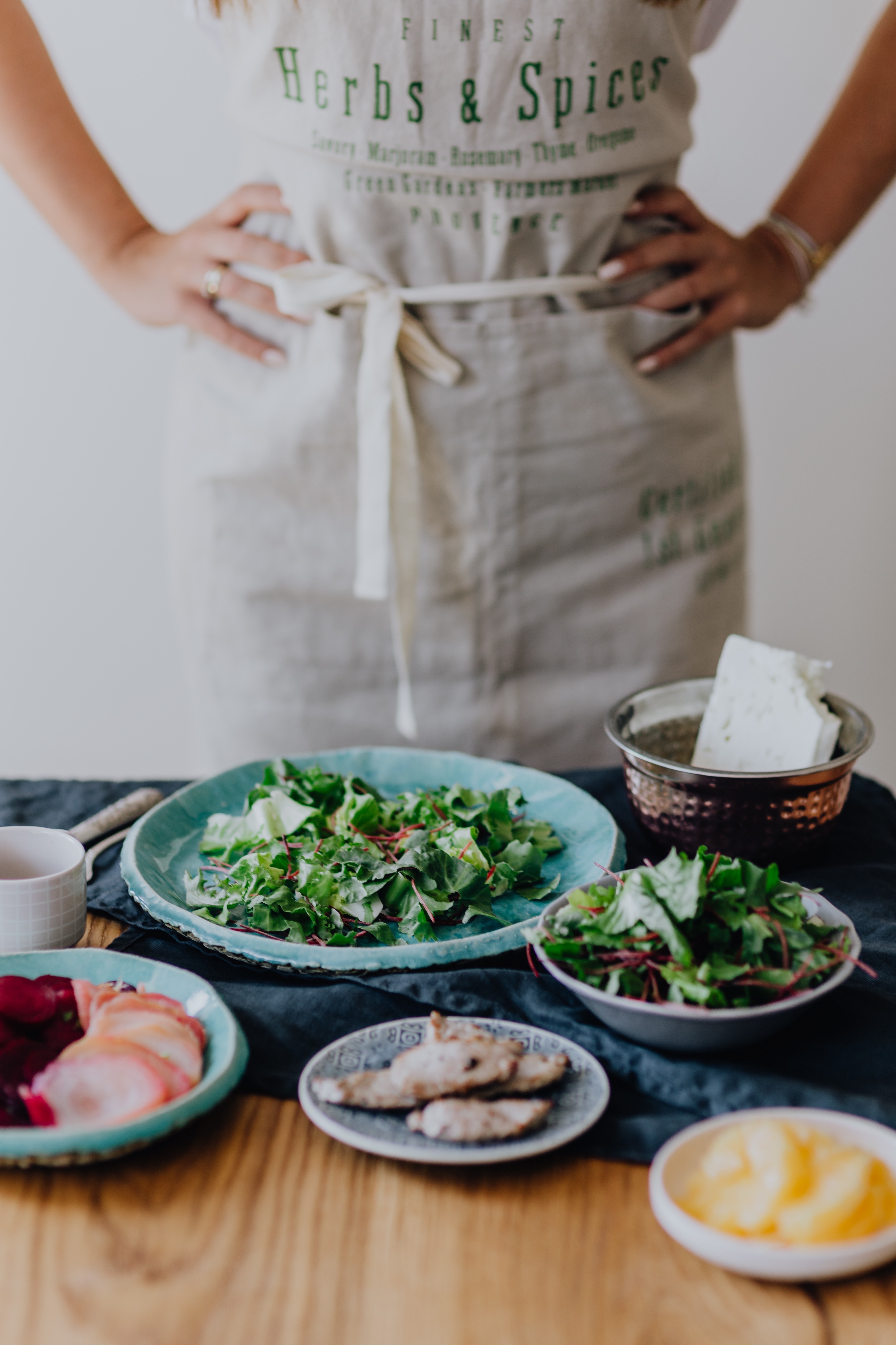 Preparing a yummy and healthy meal