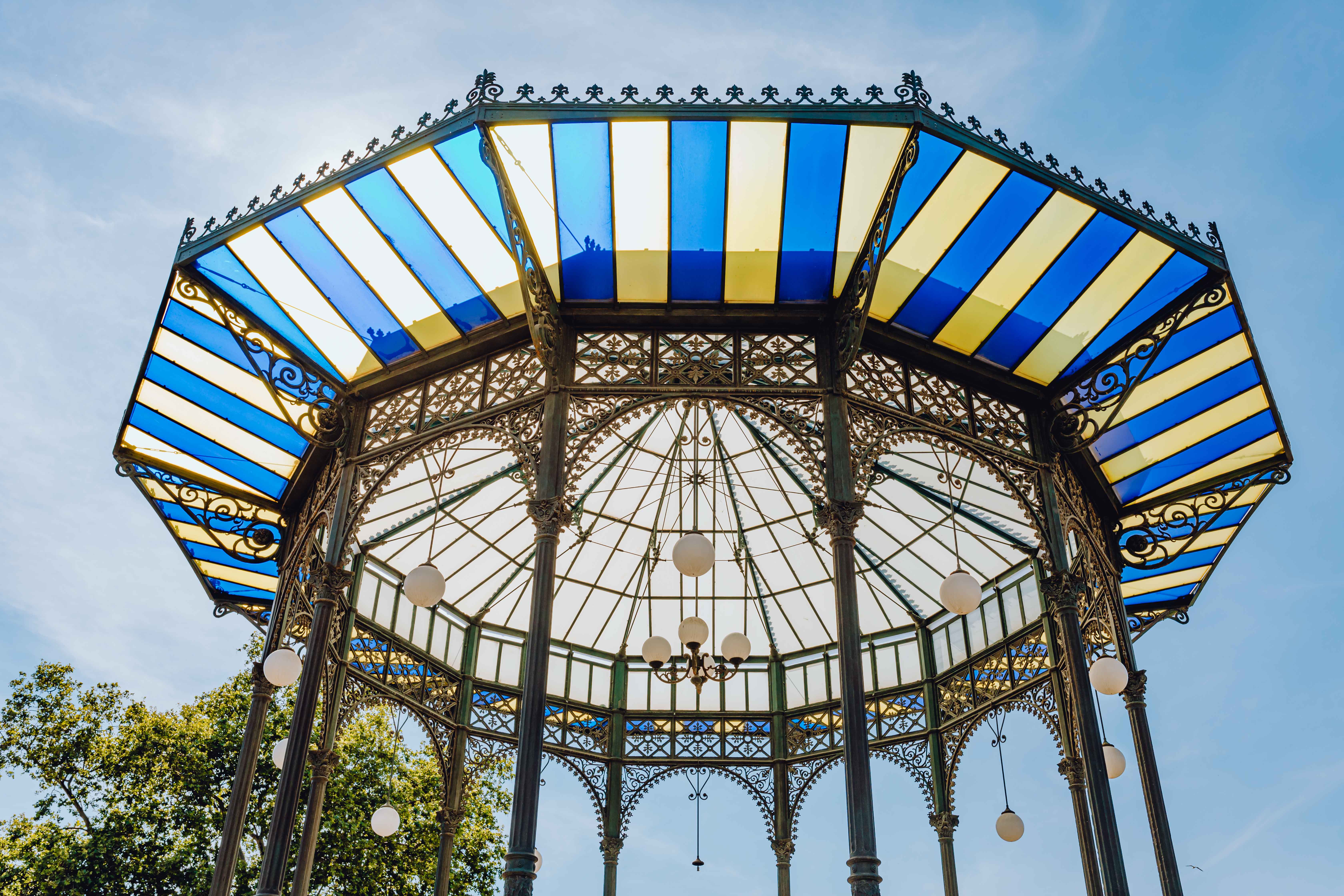 View of Cassa Armonica at the Villa Comunale, Naples, Italy